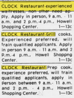 Clock Restaurant - Mar 26 1980 Article